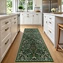 2x5 Floral Runner Rug for Kitchen Washable Hallway Runner Rug