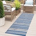 2x5 ft Cotton Rug Runner Handwoven