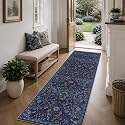 2x6 Floral Runner Rug for Hallway Washable Kitchen Runner Rug