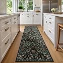 2x6 Floral Runner Rug for Hallway Washable Kitchen Runner Rug