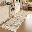 2x6 Floral Runner Rug for Kitchen Washable Hallway Runner Rug