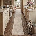 2x8 Beige Farmhouse Runner Rug