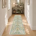 2x8 Floral Runner Rug for Hallway Washable Kitchen Runner Rug
