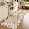 2x8 Floral Runner Rug for Kitchen Washable Hallway Runner Rug