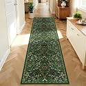 2x8 Floral Runner Rug for Kitchen Washable Hallway Runner Rug