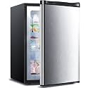 Electactic 3.0 Cu.ft Upright Freezer, Small Mini Freezer with Adjustable Thermostat, Removable Shelves, Reversible Single Door, for Bedroom/Home/Dorms/Apartment, Silver