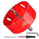 3-1/2Inch / 89mm Hole Saw for Wood, Plastic Board, Ceiling,Drywall, and Metal Sheet - HSS Bi-Metal Hole Cutter with Pilot Drill Bit