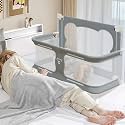 JWPEHOE 3 in 1 Baby Bassinet Bedside Sleeper Portable Crib, Co-Sleeping Baby Bed, Playpen, Suitable for Twin, Full, King &amp; Queen Size Bed (47.3 Inch)