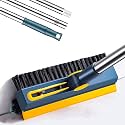 3 in 1 Bathroom Cleaning Brush with Wiper Tile Cleaner Brush with Long handle180° Rotate Toilet Floor Scrub Multi-Purpose Home Cleaning Kitchen Accessories - Multicolor, Pack of 1