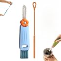 3 in 1 Cup Lid Cleaning Brush, 2026 New Multifunctional Bottle Brush Cleaner, Bottle and Straw Brush Cleaning Set, Crevice Cleaning Brush Tools for Gap Tight Spaces, Home Kitchen Gadgets (2PC B)