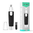 3 in 1 Electric Nose & Ear Hair Trimmer for Men & Women | Dual-Edge Blades | Painless Hair Remover | Eyebrow Flawless Electronic - Black
