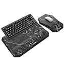 3-in-1 Ergonomic Keyboard Stand with Wrist Rest &amp; Mouse Pad Set,Topographic