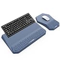 3-in-1 Ergonomic Keyboard Stand with Wrist Rest &amp; Mouse Pad Set, Blue