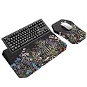 3-in-1 Ergonomic Keyboard Stand with Wrist Rest &amp; Mouse Pad Set, Flower