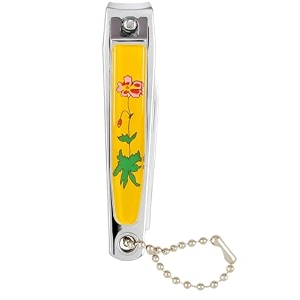3-in-1 floral nail cutter with keychain  premium stainless steel nail clipper  travel-friendly grooming tool for men amp women blue with floral