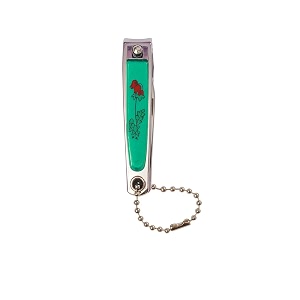 3-in-1 floral nail cutter with keychain  premium stainless steel nail clipper  travel-friendly grooming tool for men amp women green with floral