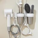 3-in-1 Hair Tool Organzier Wall Mount, Adhesive/Screw Mounting