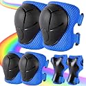 3-in-1 Kids Knee/Elbow/Wrist Guards – Impact Shell, Breathable, Adjustable 2-14, for Bike/Scooter/Skateboard/Roller