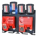 3-in-1 Metal Wall Mount Rack for Milwaukee Battery, Charger &amp; Drill