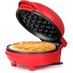 3-in-1 mini waffle maker 350w electric non-stick breakfast machine for waffles pancakes amp grilled snacks compact amp easy to use for home or travel