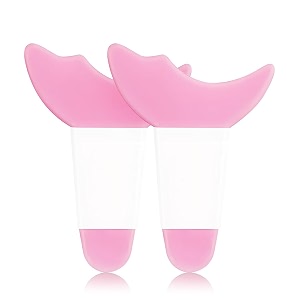 3 in 1 multifunctional eyelash makeup guard tool silicone stencils eye makeup mascara eyelash shield applicator perfect eye makeup for beginners for mascara eyeliner eyeshadow pack of 2 pink