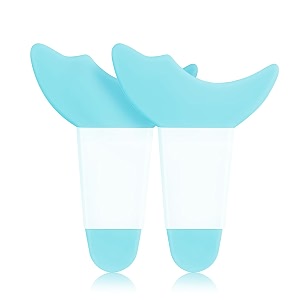 3 in 1 multifunctional eyelash makeup guard tool silicone stencils eye makeup mascara eyelash shield applicator perfect eye makeup for beginners for mascara eyeliner eyeshadow pack of 2 blue