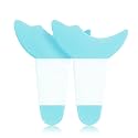 3 in 1 Multifunctional Eyelash Makeup Guard Tool, Silicone Stencils Eye Makeup, Mascara Eyelash Shield Applicator, Perfect Eye Makeup for Beginners, for Mascara, Eyeliner, Eyeshadow (Pack of 2, Blue)