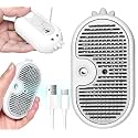 3-in-1 Rechargeable Steam Brush for Cats &amp; Dogs - Anti-Static Spray Pet Grooming Brush with Warm Mist Massage, Hair Shedding Control, Detangling Comb &amp; Cleaning Tool for Effective Deshedding