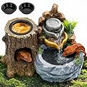 3-in-1 Reptile Water Fountain 550ML with Food Dish & Hideout
