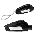3-in-1 Window Breaker Seatbelt Cutter, 2Pcs Mini Car Escape Emergency Tool with Keychain for Land or Underwater