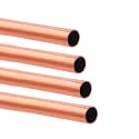3/16" (5mm) OD 99.9% Copper Tube, 0.5mm Wall 300mm Length 4Pcs, Pure Copper Tubing for Refrigerator, Jewellery and Industry