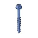 3/16" x 1-3/4" Blue Concrete Screws, Hex Washer Head Masonry Anchors, Slotted Self-Tapping Fasteners for Brick, Block and Stucco, Heavy-Duty Carbon Steel, 25 PCS