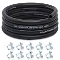 3/16 Fuel Line, Nylon Braided Fuel Line Hose 10FT, NBR Rubber Hose