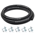 3/16 Fuel Line, Nylon Braided Fuel Line Hose 5FT, NBR Rubber Hose
