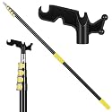 3.2-12 Ft Telescopic Extension Pole with Hook for Xmas Light,Yellow