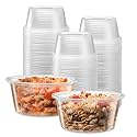 3.25 oz - 200 Cups Clear Disposable Plastic Portion Cups No Lids, Small Containers For Portion Controll, Jello Shots, Meal Prep, Sauce Cups, Slime, Condiments, Medicine, Dressings,