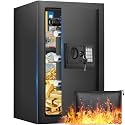 3.3 Cuft Large Home Safe, Digital Safe Box with Smart Alarm System
