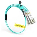 3.3 ft Nissin Japan 12-F MPO/MTP to 12 LC OM3 Fiber Optic Breakout Cable