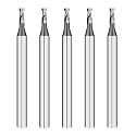 3/32" Tungsten Carbide Square End Mill 2 Flute Micro Grain Milling Bits Set,AlTiN Coating,for Milling Alloy Steels,Cast Iron,Carbon Steel(5PCS)