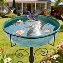3" Deep 43" Tall Metal Bird Bath for Outdoors, 12" Dia Removable Birdbaths