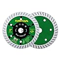 3" Granite Diamond Blade - 2pcs 75mm Concrete Cutting Disc for Marble Masonry Natural Stone Angle Grinder Saw Blade with Arbor 3/8"(10mm)