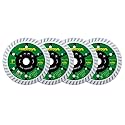 3" Granite Diamond Blade - 4pcs 75mm Concrete Cutting Disc for Marble Masonry Natural Stone Angle Grinder Saw Blade with Arbor 3/8"(10mm)