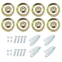 3" Heavy Duty Garage Door Pulley Kits, 3/8" Arbor 200LB Load, 8 Sheave Pulleys, 4 Clevis Forks, 8 Bolts and Nuts Kit