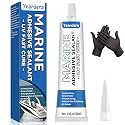 3.38 oz Marine Adhesive Sealant White, Marine Silicone Sealant Permanent, Marine Glue Waterproof, High Bond Strength, Fast Cure, UV Resistant, Above & Below Waterline