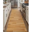 3'×10' Non Slip Vinyl Floor Runner Waterproof 1.8mm Thick,Woodgrain Pattern Vinyl Runners for Hallway , Kitchen, High Traffic, Low Profile Area Plastic Floor Runner,Wear Resistant PVC Rug Cover Roll