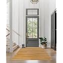 3'×5' Non Slip Vinyl Rug Waterproof 1.8mm Thick, Woodgrain Pattern Vinyl Floor Mat for Dining Table, Kitchen, High Traffic, Low Profile Area Plastic Floor Protector,Wear Resistant PVC Rug Cover Roll