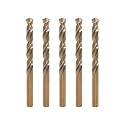 3.3mm Metric M35 Cobalt Steel Extremely Heat Resistant Twist Drill Bit of 5pcs with Straight Shank to Cut Through Hard Metals Such as Stainless Steel and Cast Iron, 5% Cobalt M35 Grade HSS-CO
