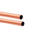 3/4"(19mm) OD 99.9% Copper Tube 1mm Wall × 300mm Length × 2Pcs, Pure Copper Tubing 110 Copper Seamless Round Tubing for Refrigerator, Jewellery and Industry