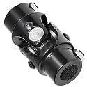 3/4" Round x 3/4" -36 Spline Steering Universal Joint Single Steering Column Shaft U Joint,Total Length:83mm (3-1/4"), Black