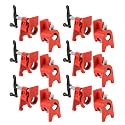 6 Pack 3/4" Wood Gluing Pipe Clamp Set with Unique Foot Design